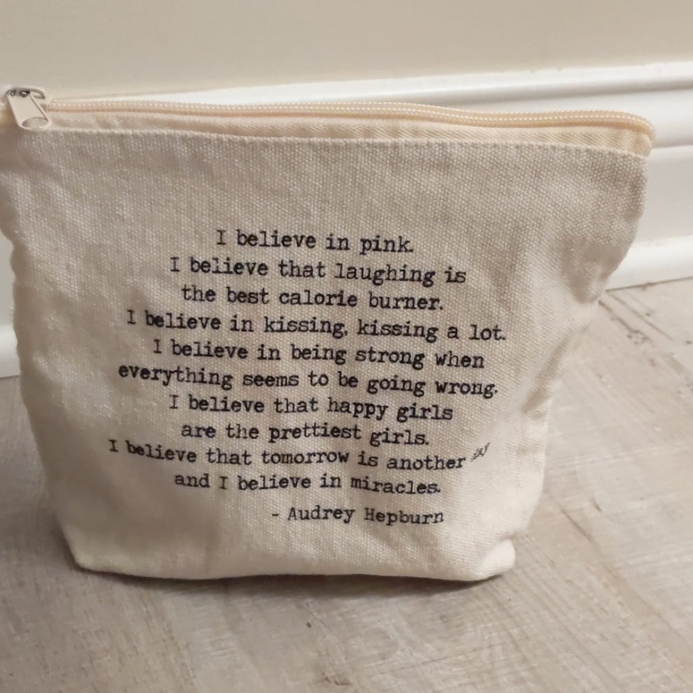 Audrey Hepburn quote Make-up bag